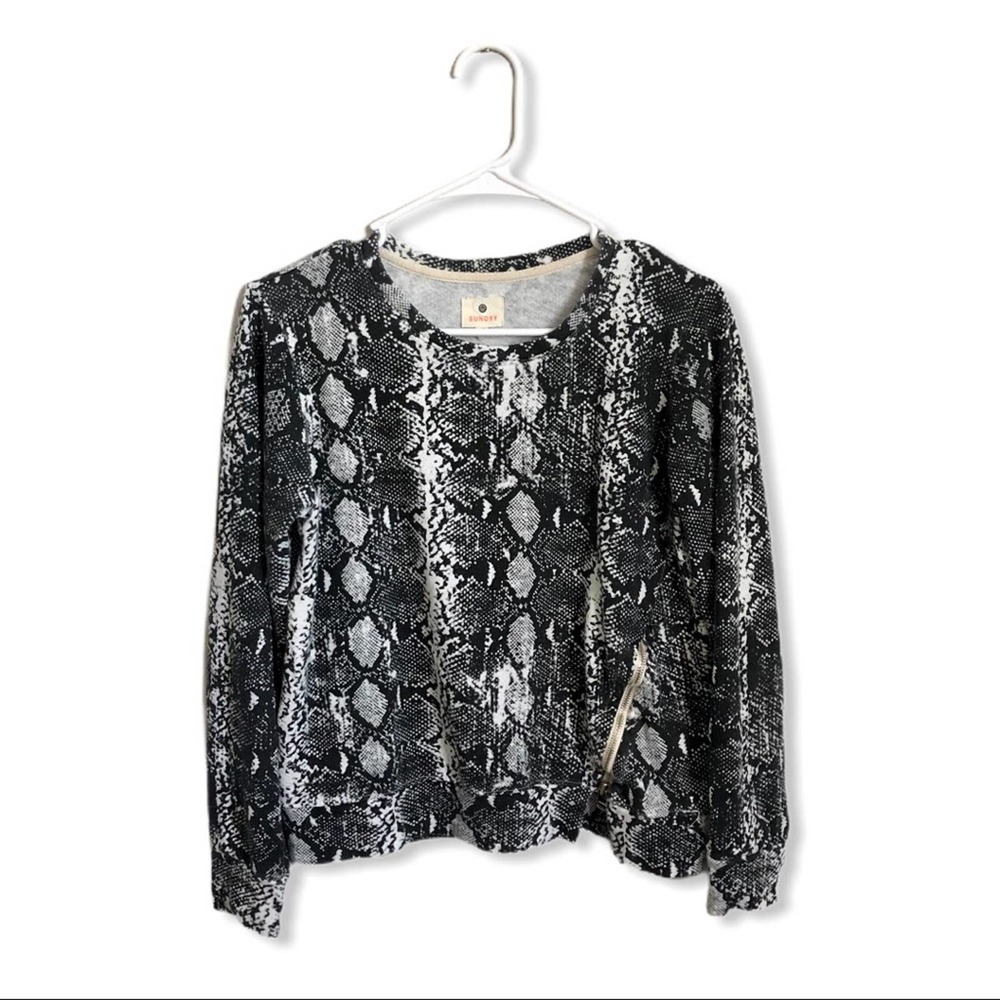 Sundry Python Side Zip Pullover Sweatshirt Small - image 6